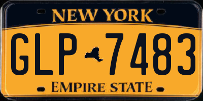 NY license plate GLP7483