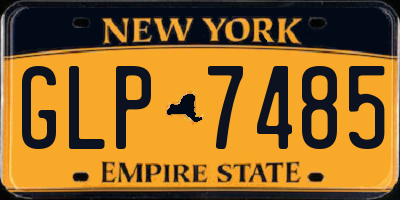 NY license plate GLP7485