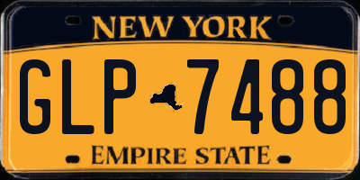 NY license plate GLP7488