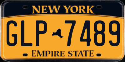 NY license plate GLP7489