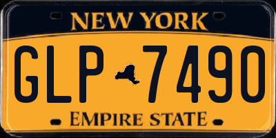 NY license plate GLP7490