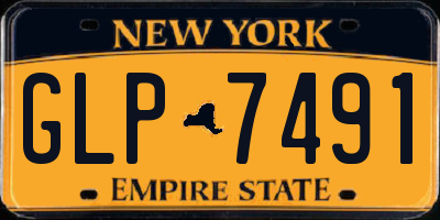 NY license plate GLP7491