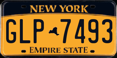 NY license plate GLP7493