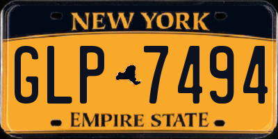 NY license plate GLP7494