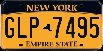 NY license plate GLP7495