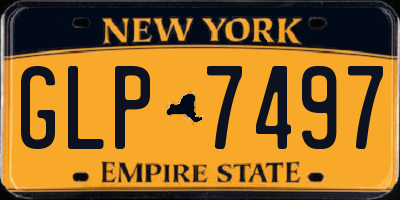 NY license plate GLP7497