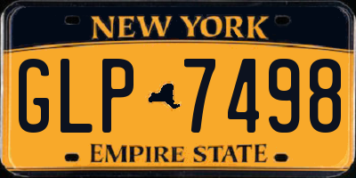 NY license plate GLP7498