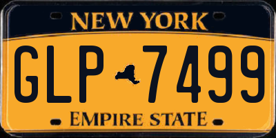 NY license plate GLP7499