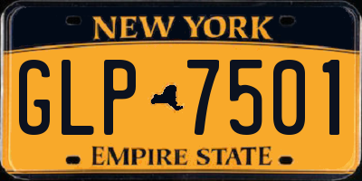 NY license plate GLP7501