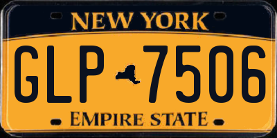 NY license plate GLP7506
