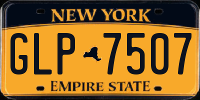 NY license plate GLP7507