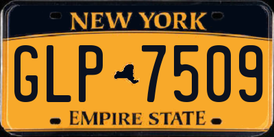 NY license plate GLP7509
