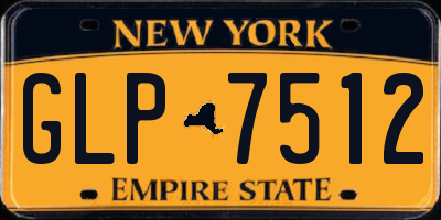 NY license plate GLP7512
