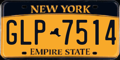 NY license plate GLP7514