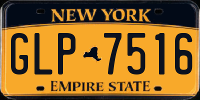 NY license plate GLP7516