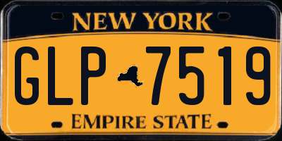 NY license plate GLP7519