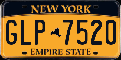 NY license plate GLP7520
