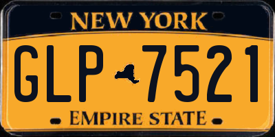 NY license plate GLP7521