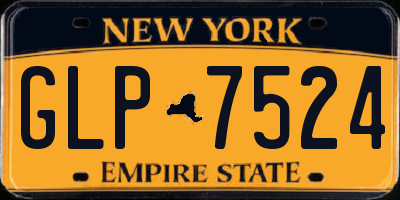 NY license plate GLP7524