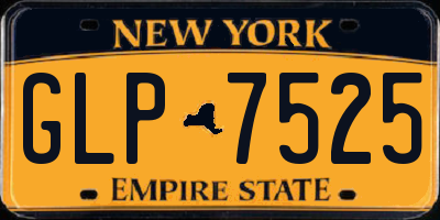 NY license plate GLP7525
