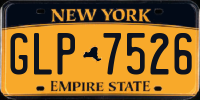 NY license plate GLP7526