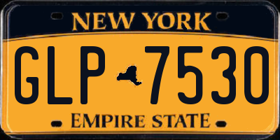 NY license plate GLP7530