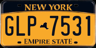 NY license plate GLP7531