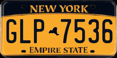 NY license plate GLP7536