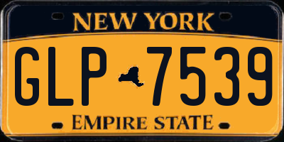 NY license plate GLP7539