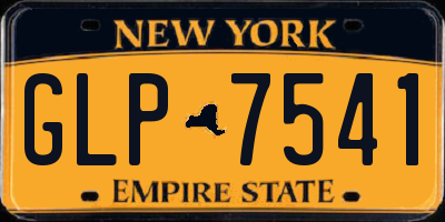 NY license plate GLP7541