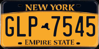 NY license plate GLP7545