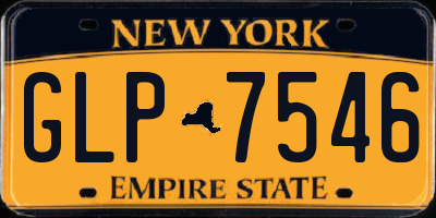 NY license plate GLP7546