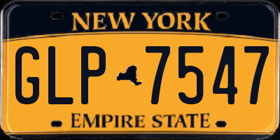 NY license plate GLP7547