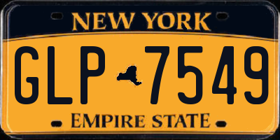 NY license plate GLP7549