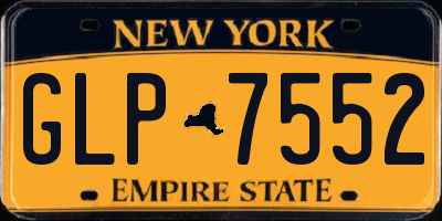 NY license plate GLP7552