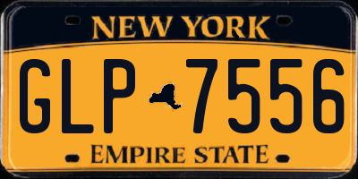 NY license plate GLP7556