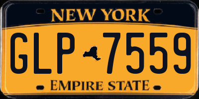 NY license plate GLP7559