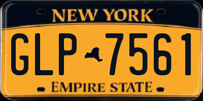 NY license plate GLP7561