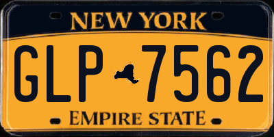 NY license plate GLP7562