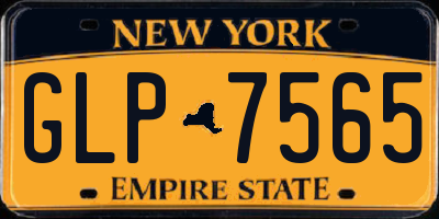 NY license plate GLP7565