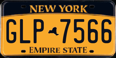 NY license plate GLP7566