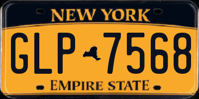 NY license plate GLP7568