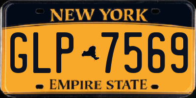 NY license plate GLP7569