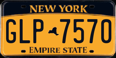 NY license plate GLP7570