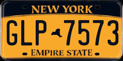 NY license plate GLP7573