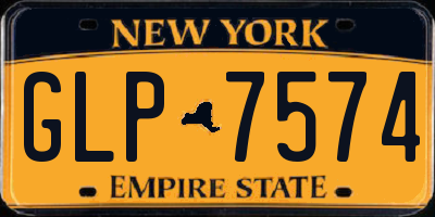 NY license plate GLP7574