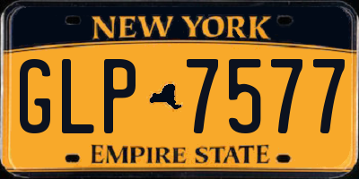 NY license plate GLP7577