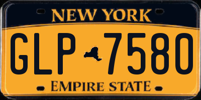 NY license plate GLP7580