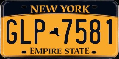 NY license plate GLP7581