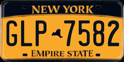 NY license plate GLP7582